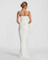 Ember Corset Maxi Dress with Draped Skirt