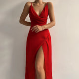 Maui Pleated V-Neck Maxi Dress