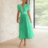 Sleeveless Silky Midi Dress for Women