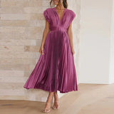 Sleeveless Silky Midi Dress for Women