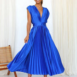 Sleeveless Silky Midi Dress for Women