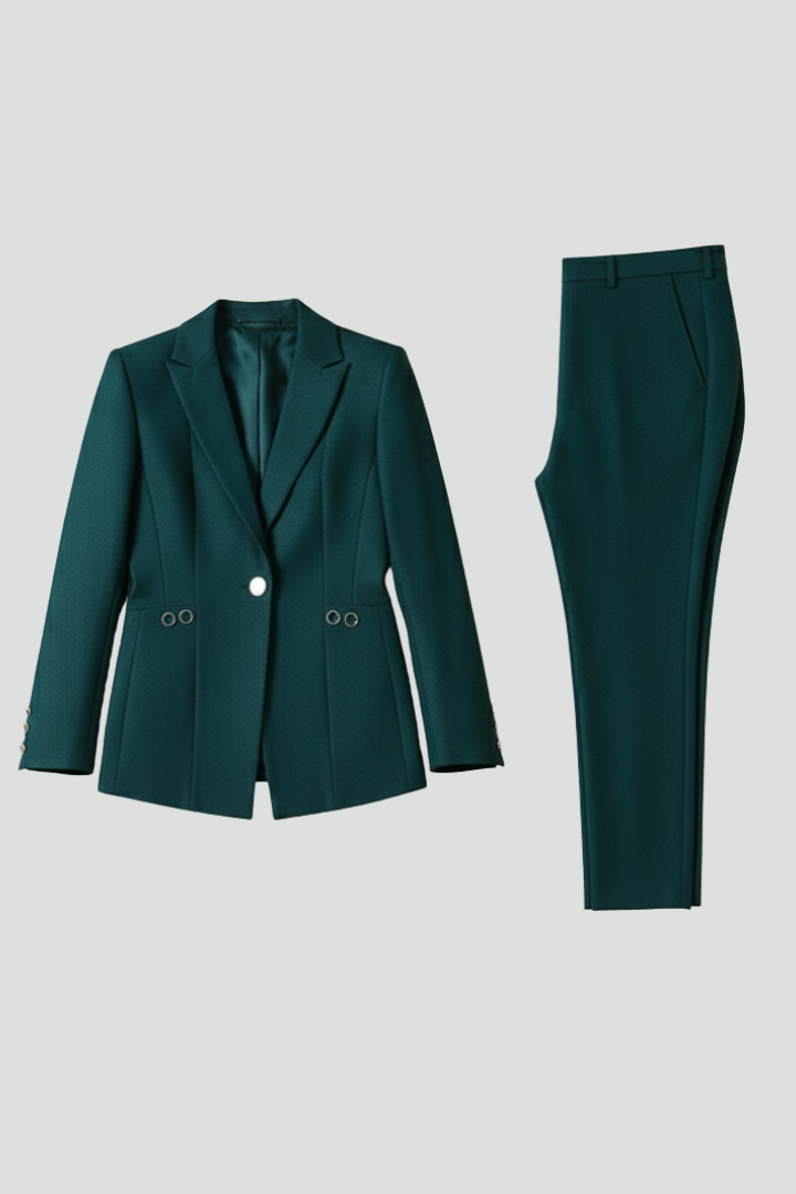 Sedona One-Button Blazer and Straight Pants Set