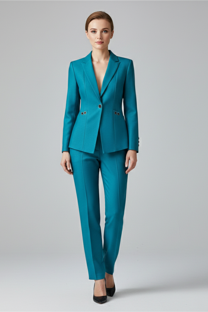Sedona One-Button Blazer and Straight Pants Set