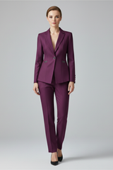 Sedona One-Button Blazer and Straight Pants Set