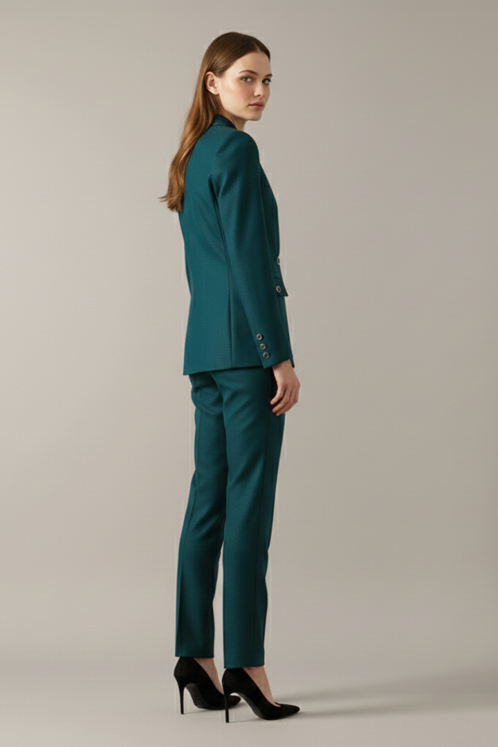 Sedona One-Button Blazer and Straight Pants Set