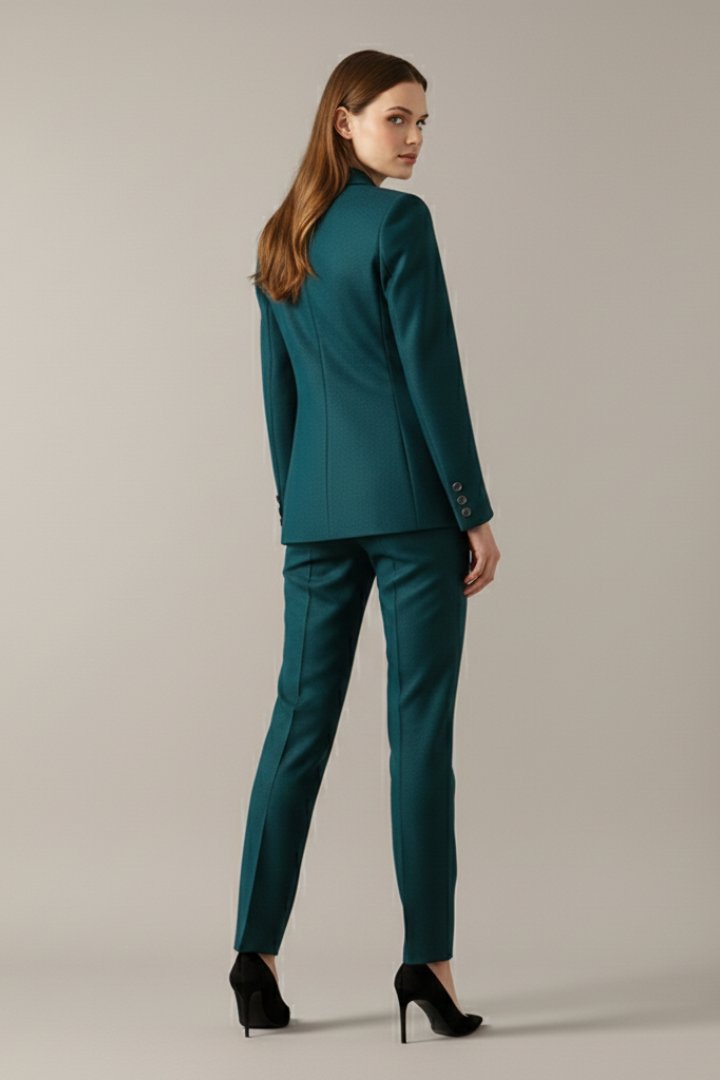 Sedona One-Button Blazer and Straight Pants Set