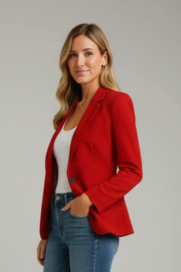 Sonoma Single-Button Notched Lapel Blazer for Women