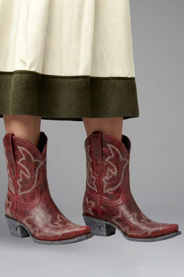 Tahoe Embroidered Leather Western Mid-Calf Boots