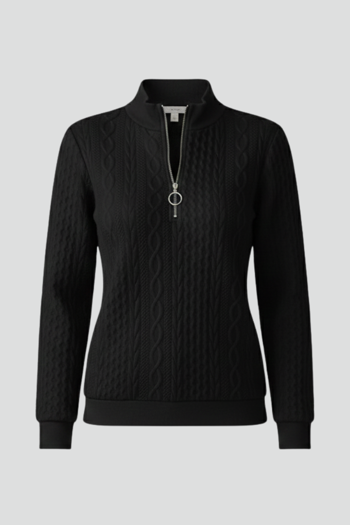 Nantucket Cable Knit Half-Zip Sweater for Women