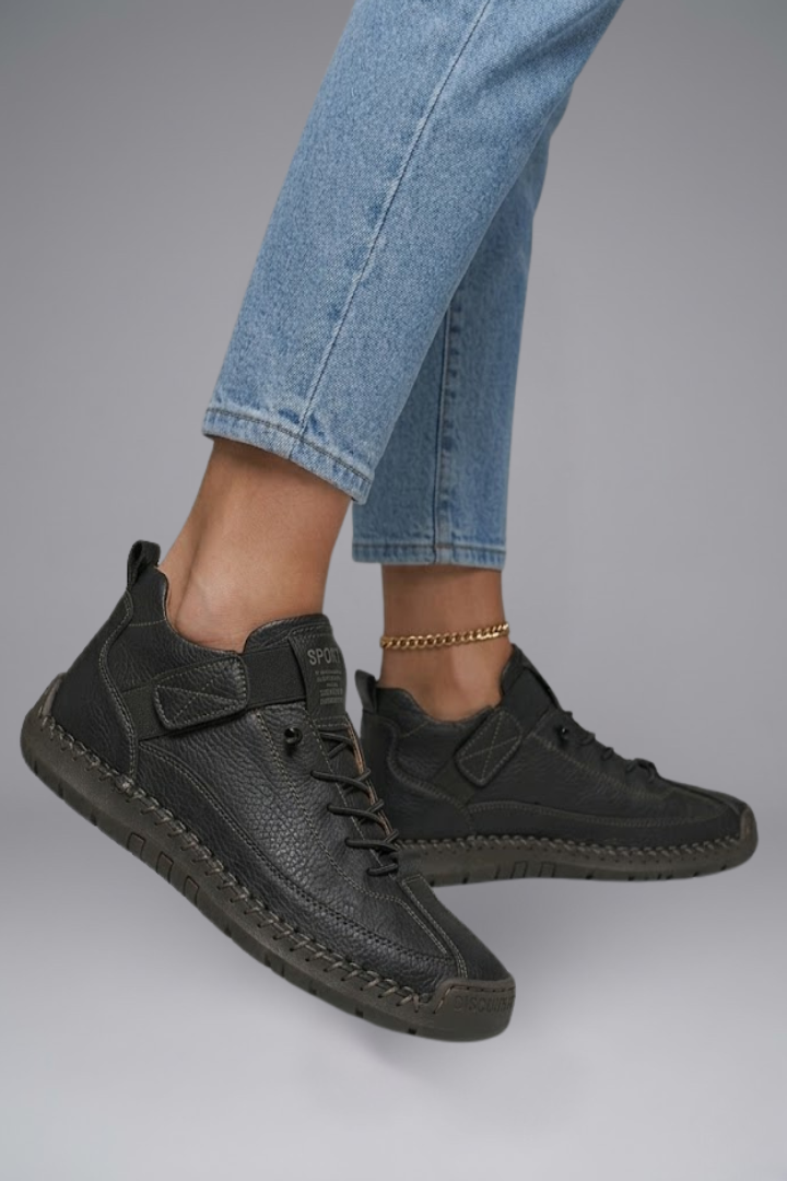 Newport Leather Slip-On Sneakers with Elastic Panels