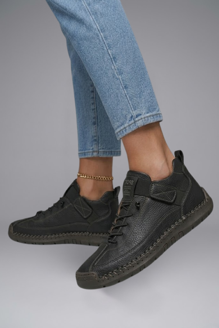 Newport Leather Slip-On Sneakers with Elastic Panels