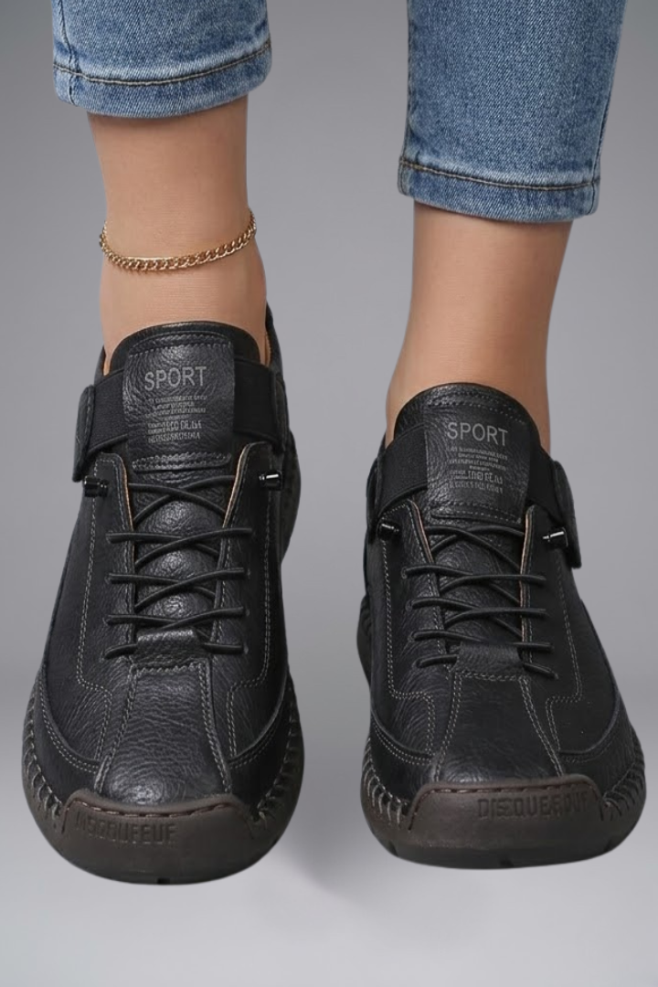 Newport Leather Slip-On Sneakers with Elastic Panels