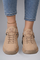 Newport Leather Slip-On Sneakers with Elastic Panels