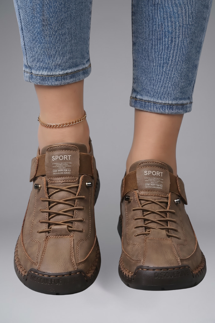 Newport Leather Slip-On Sneakers with Elastic Panels