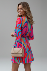 Montauk Batwing Sleeve Mini Dress with Waist Tie