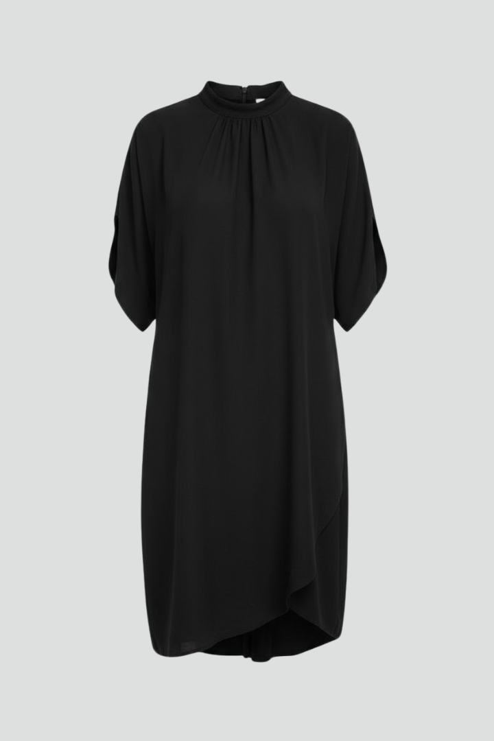 Brooklyn Mock Neck Mini Dress with Slit Sleeves