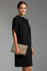 Brooklyn Mock Neck Mini Dress with Slit Sleeves