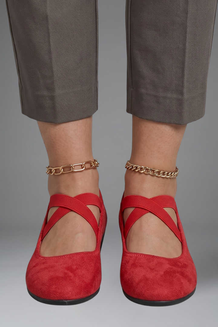 Monterey Crisscross Strap Orthopedic Flats for Women