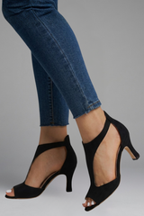 Riviera Peep-Toe Orthopedic Mid Heels for Women