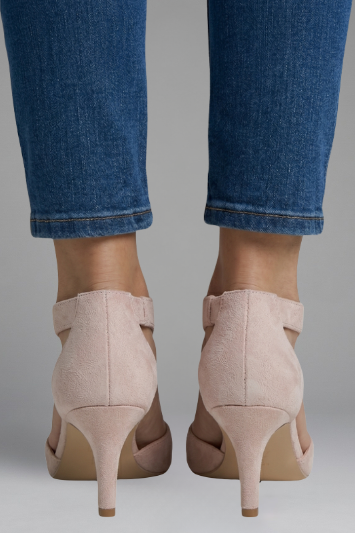 Riviera Peep-Toe Orthopedic Mid Heels for Women