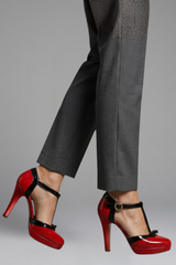 Tribeca Orthopedic T-Strap Platform Heels for Women