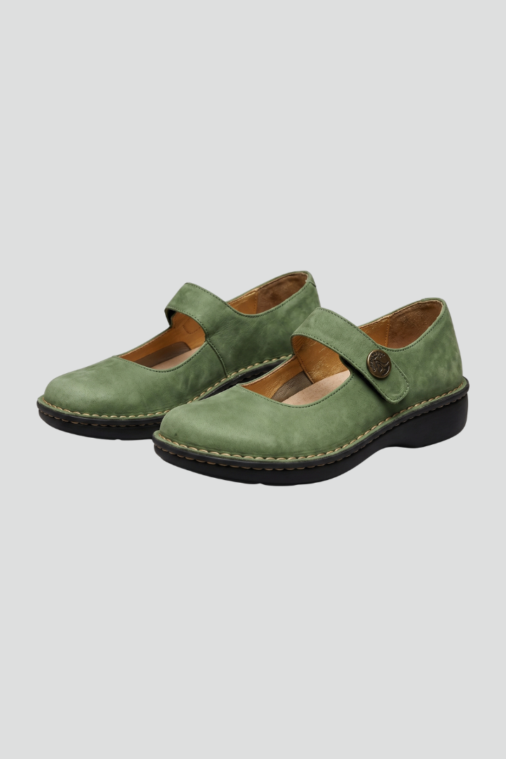 Napa Orthopedic Mary Jane Flats with Strap Closure