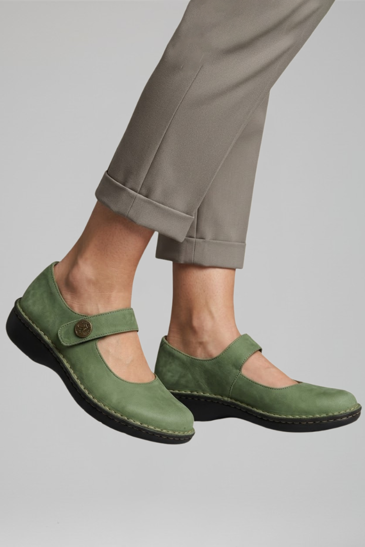 Napa Orthopedic Mary Jane Flats with Strap Closure