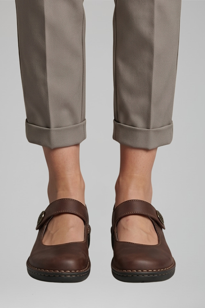 Napa Orthopedic Mary Jane Flats with Strap Closure