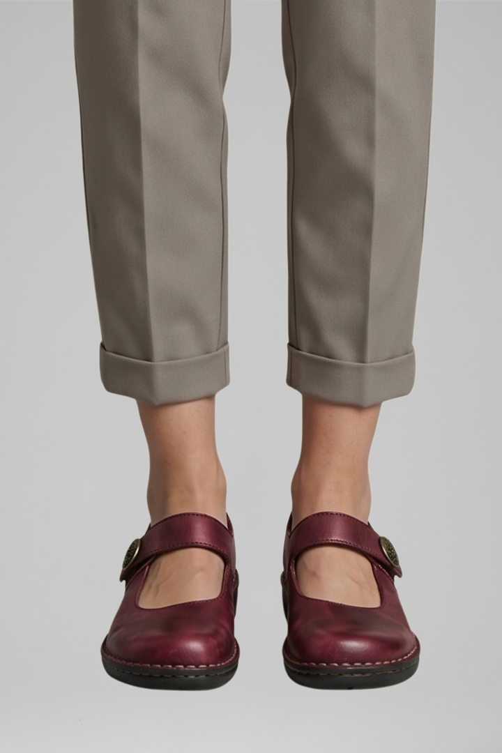 Napa Orthopedic Mary Jane Flats with Strap Closure