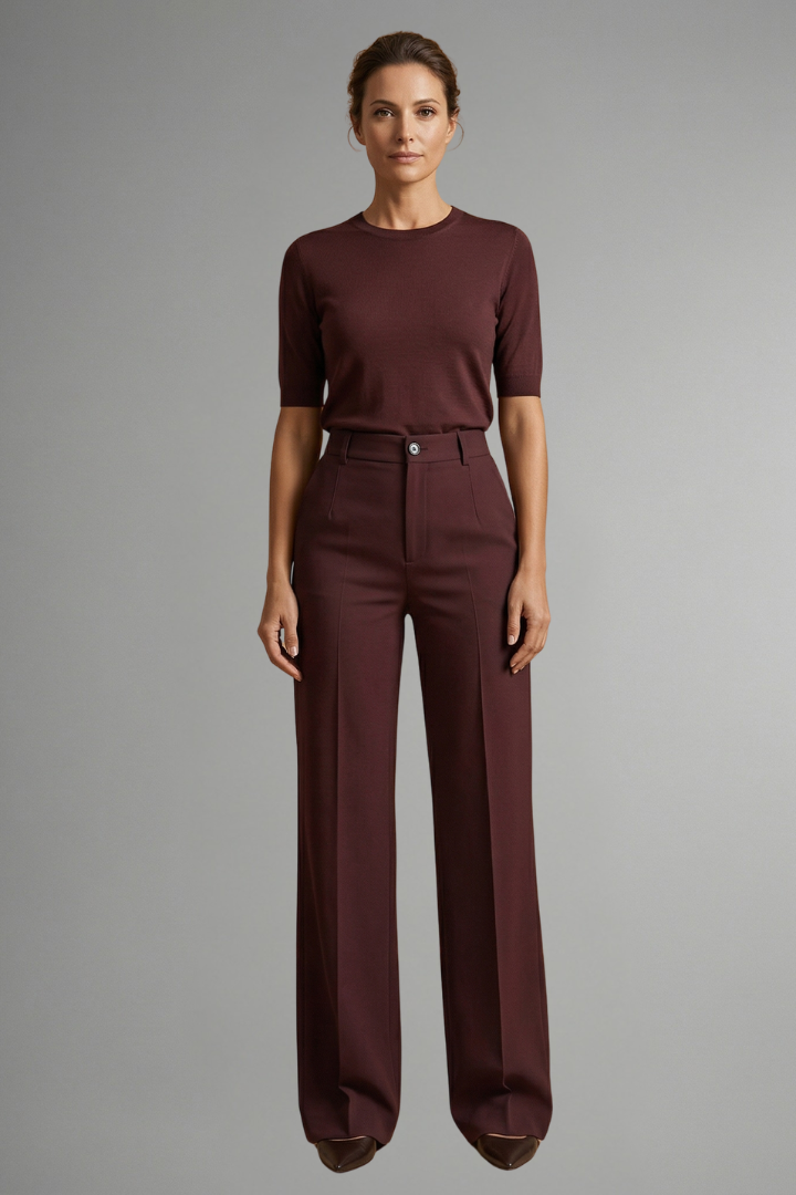 Portland High-Waisted Straight Leg Pull-On Pants