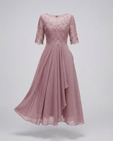 Meadow Embroidered Tiered Midi Dress with 3/4 Sleeves