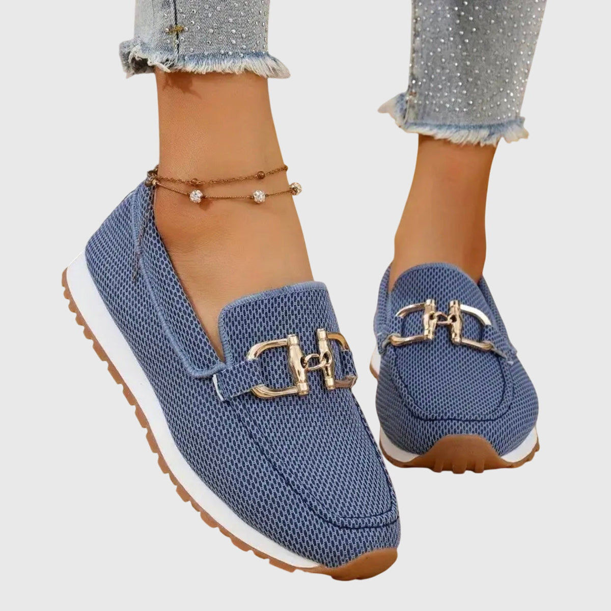 Harbor Breathable Mesh Slip-On Sneakers with Gum Sole