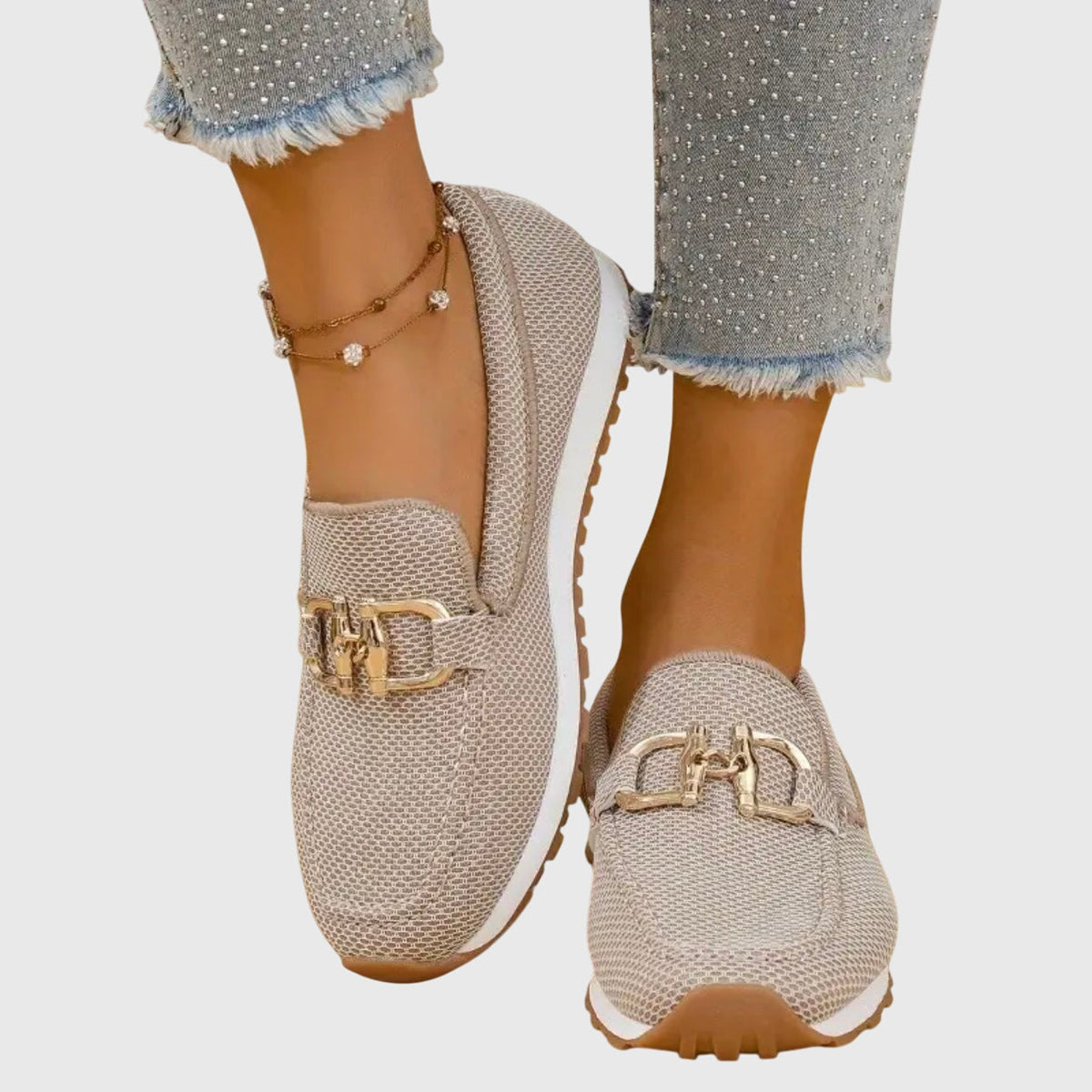 Harbor Breathable Mesh Slip-On Sneakers with Gum Sole