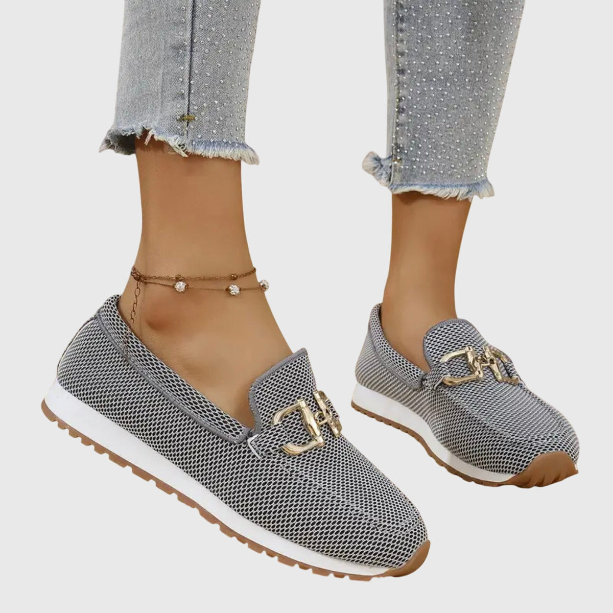 Harbor Breathable Mesh Slip-On Sneakers with Gum Sole