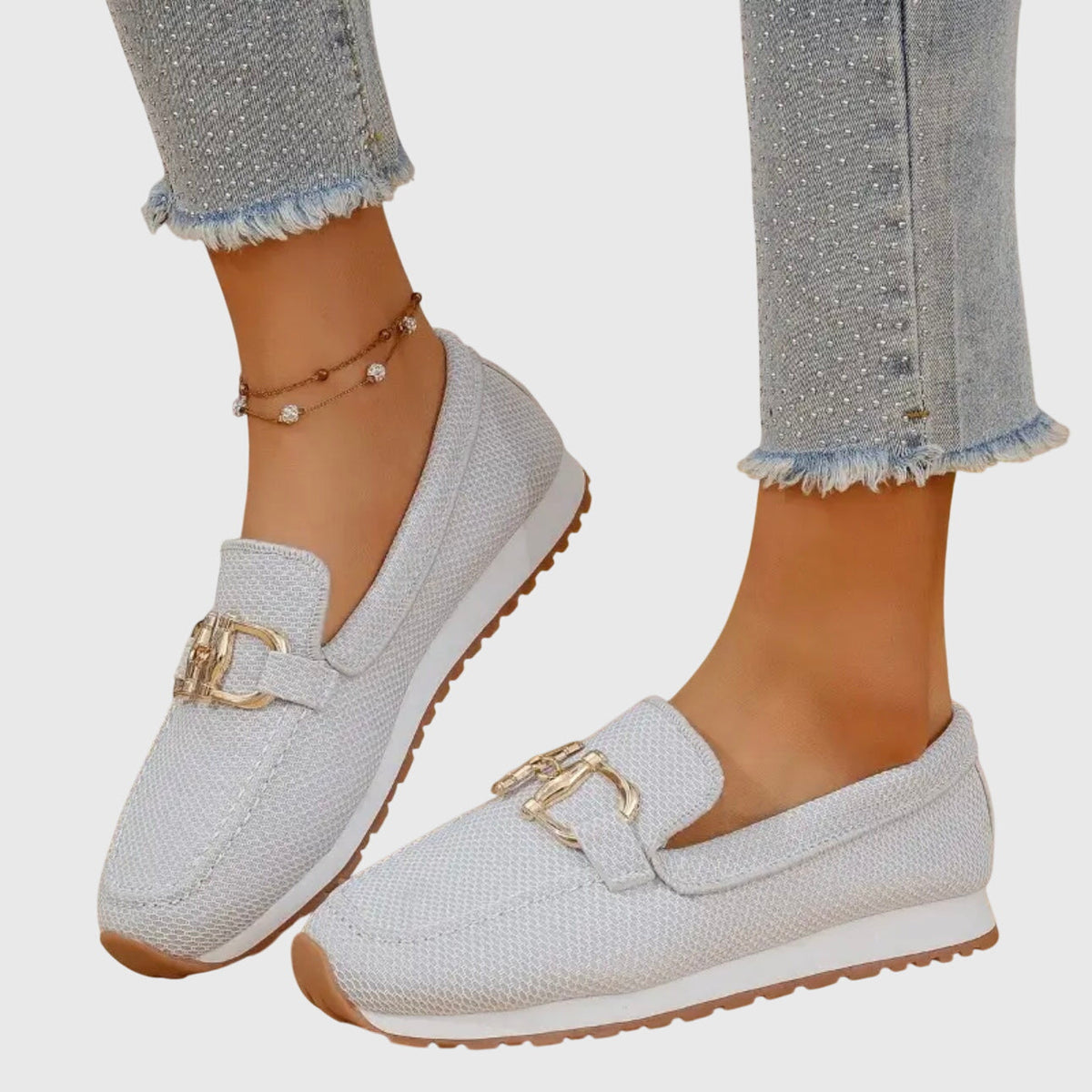 Harbor Breathable Mesh Slip-On Sneakers with Gum Sole