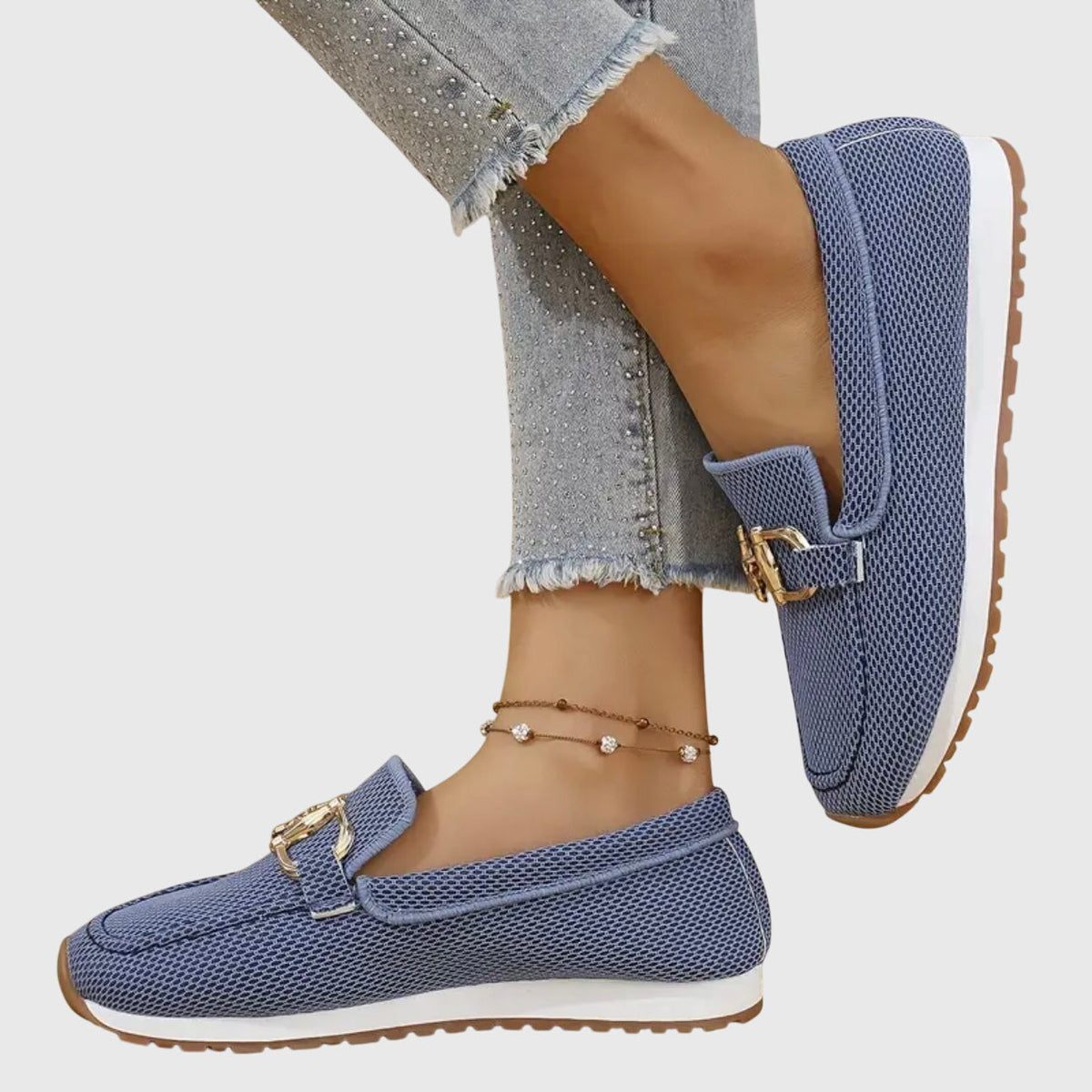 Harbor Breathable Mesh Slip-On Sneakers with Gum Sole