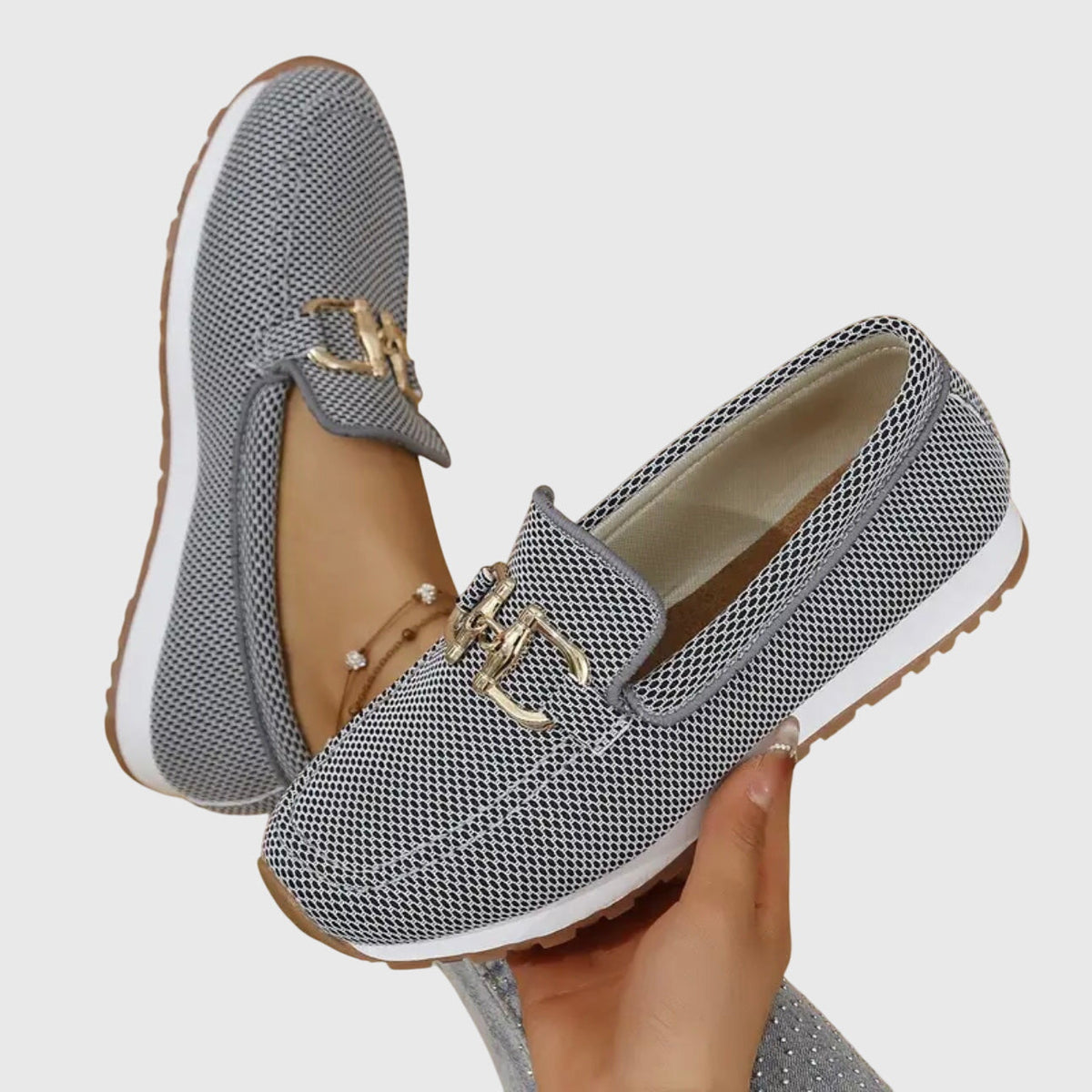 Harbor Breathable Mesh Slip-On Sneakers with Gum Sole