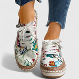 Encinitas Floral Slip-On Orthopedic Sneakers with Pull Tab