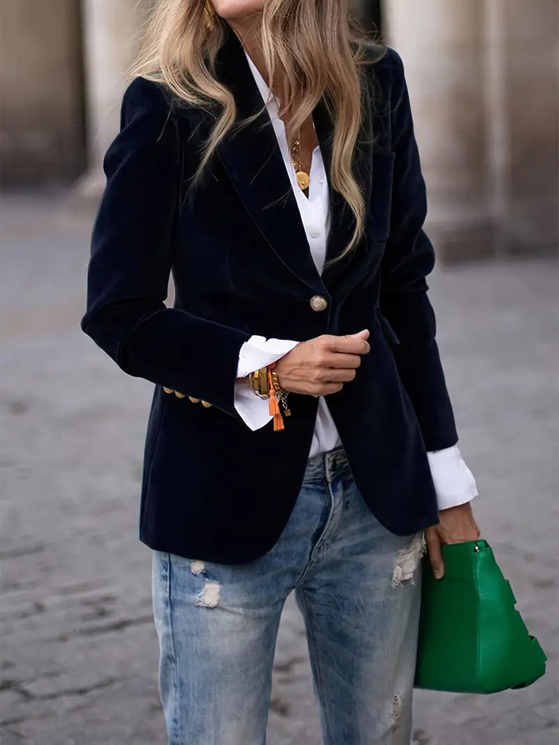 Beacon Hill Velvet Peak Lapel Blazer