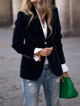 Beacon Hill Velvet Peak Lapel Blazer