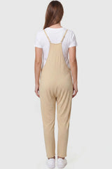 Sierra Relaxed Maternity Jumpsuit with Adjustable Straps and Pockets