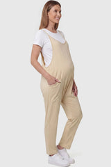 Sierra Relaxed Maternity Jumpsuit with Adjustable Straps and Pockets
