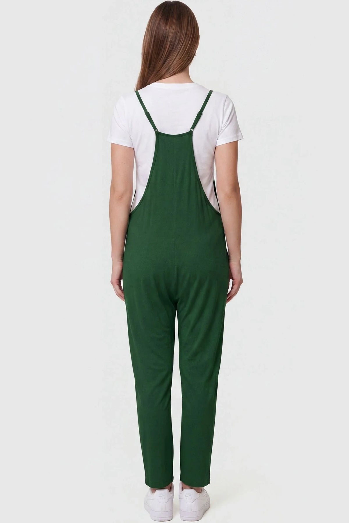 Sierra Relaxed Maternity Jumpsuit with Adjustable Straps and Pockets