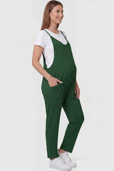 Sierra Relaxed Maternity Jumpsuit with Adjustable Straps and Pockets