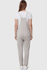 Sierra Relaxed Maternity Jumpsuit with Adjustable Straps and Pockets