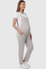 Sierra Relaxed Maternity Jumpsuit with Adjustable Straps and Pockets