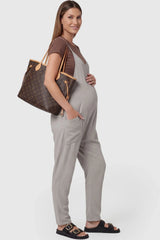 Sierra Relaxed Maternity Jumpsuit with Adjustable Straps and Pockets