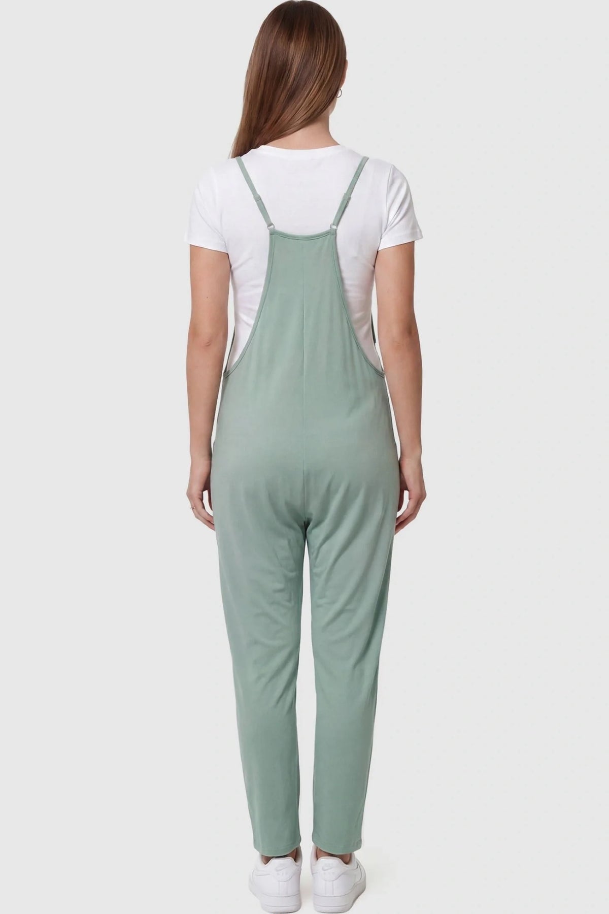 Sierra Relaxed Maternity Jumpsuit with Adjustable Straps and Pockets