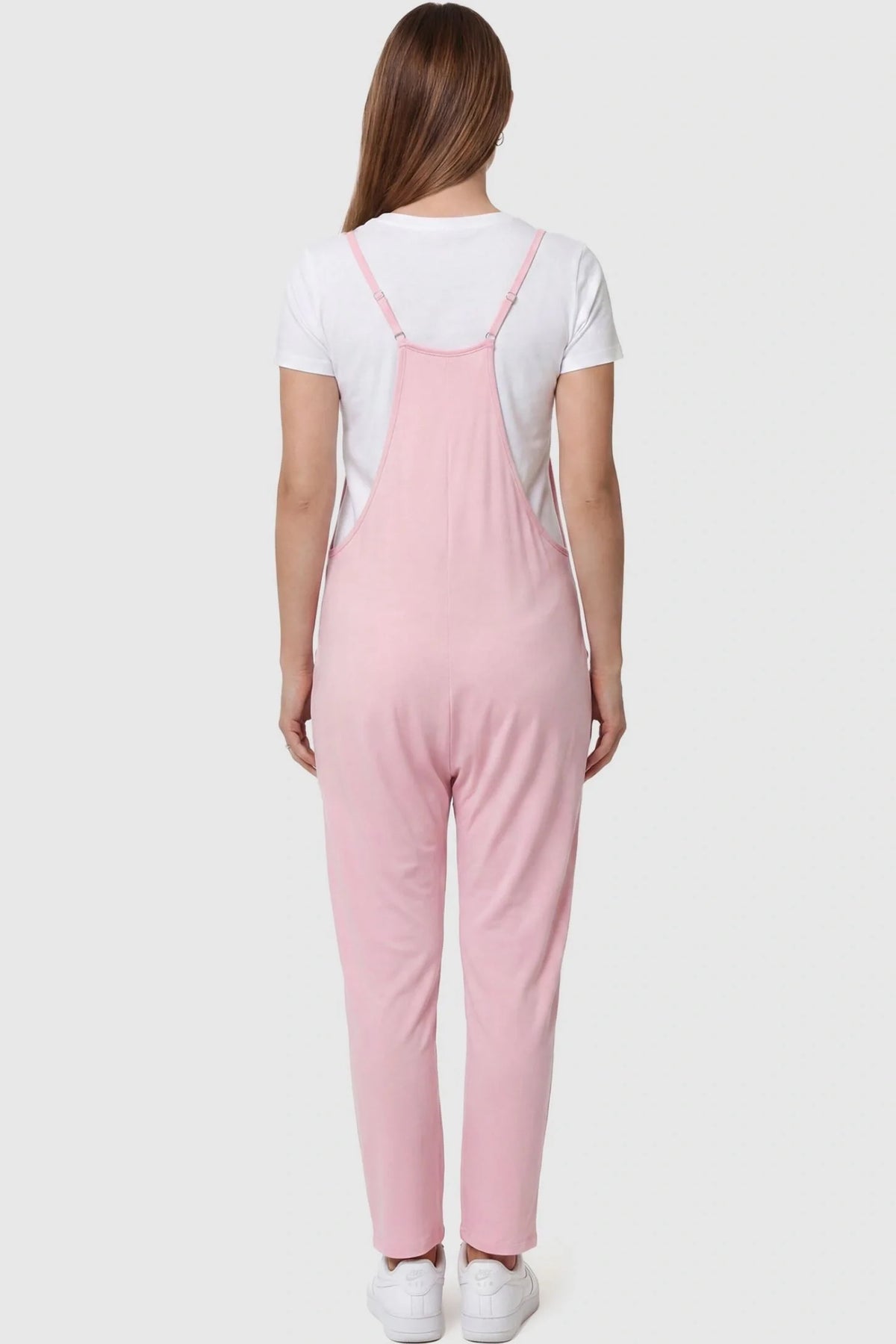Sierra Relaxed Maternity Jumpsuit with Adjustable Straps and Pockets