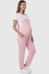 Sierra Relaxed Maternity Jumpsuit with Adjustable Straps and Pockets